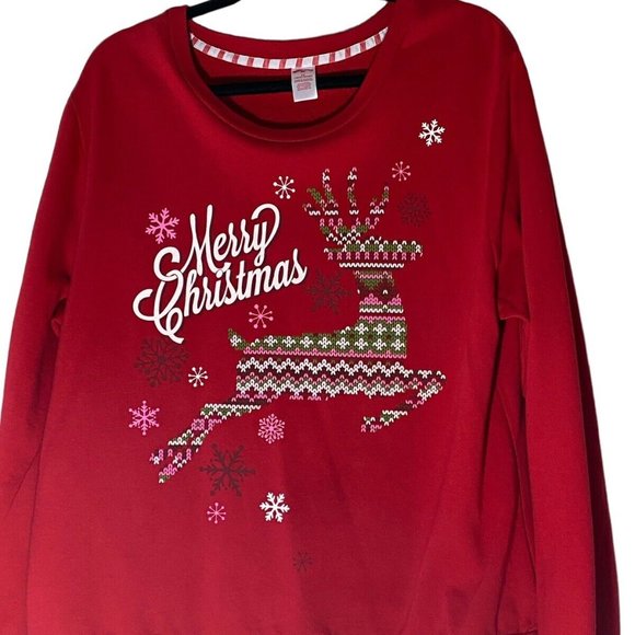 Holiday Time Womens size 2XL XMAS Sweatshirt Sweater Ugly Christmas Sweater - Picture 1 of 7